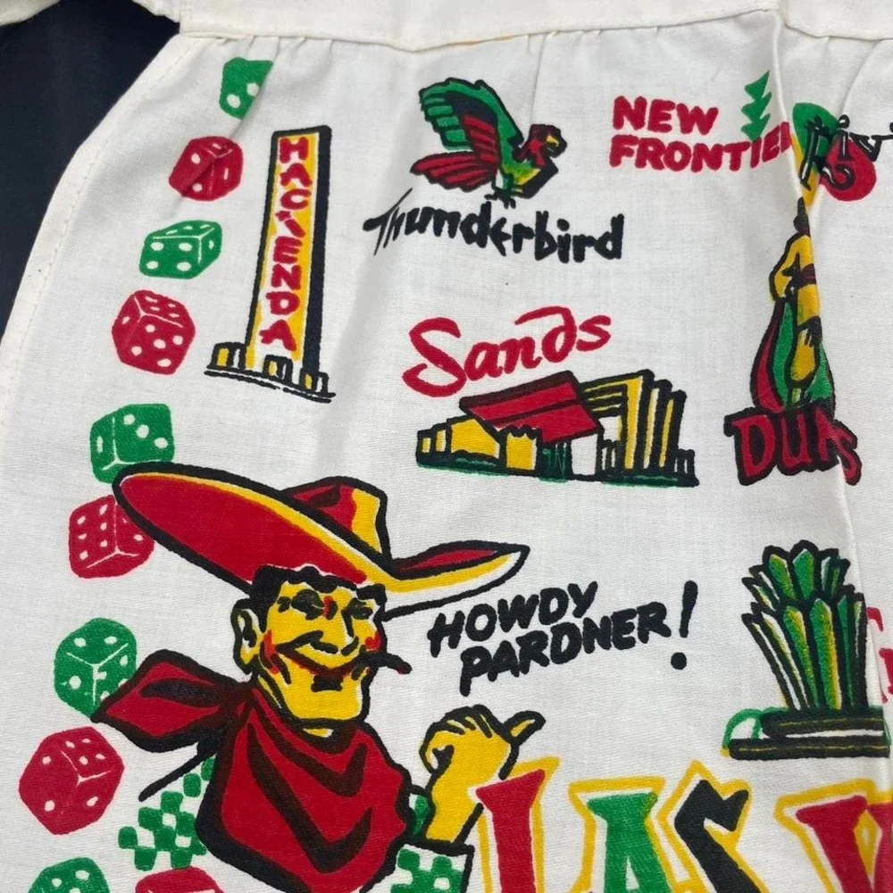 Rare Retro 1960's Junior Miss‎ Apron From Las Vegas(mcp27)